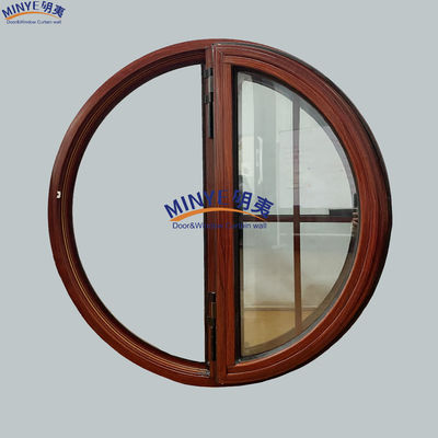 Moderne conception de la rupture thermique de l'aluminium ronde fenêtre de coffrage avec des couleurs personnalisées et un bon scellement