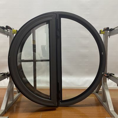 Fenêtre en aluminium rond à carénage personnalisé avec bonne résistance au vent et haute résistance
