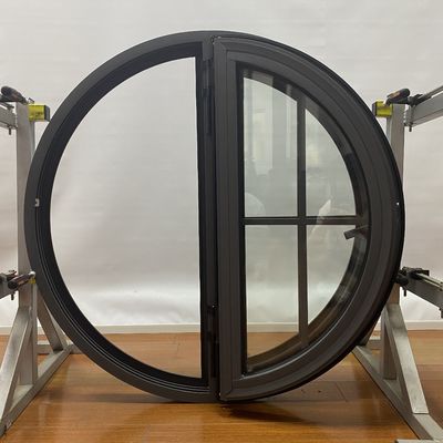 Fenêtre en aluminium rond à carénage personnalisé avec bonne résistance au vent et haute résistance