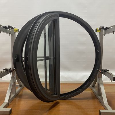 Fenêtre en aluminium rond à carénage personnalisé avec bonne résistance au vent et haute résistance