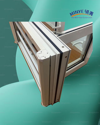 Chambre thermique fenêtre en aluminium avec une bonne résistance au vent et double verre