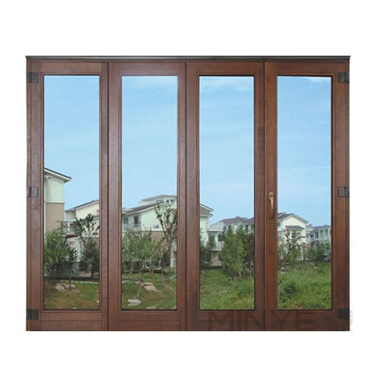 Porte en verre pliable en aluminium décoratif avec bande de caoutchouc EPDM et verre 5 mm 12A 5 mm