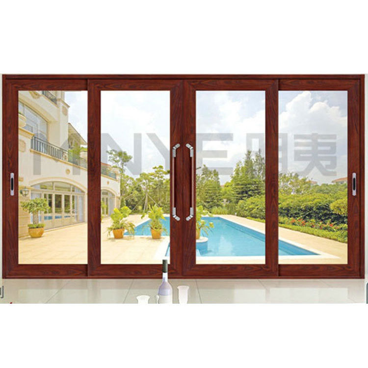 Porte coulissante de protection contre les ouragans en alliage d'aluminium de couleur personnalisée avec bon scellement