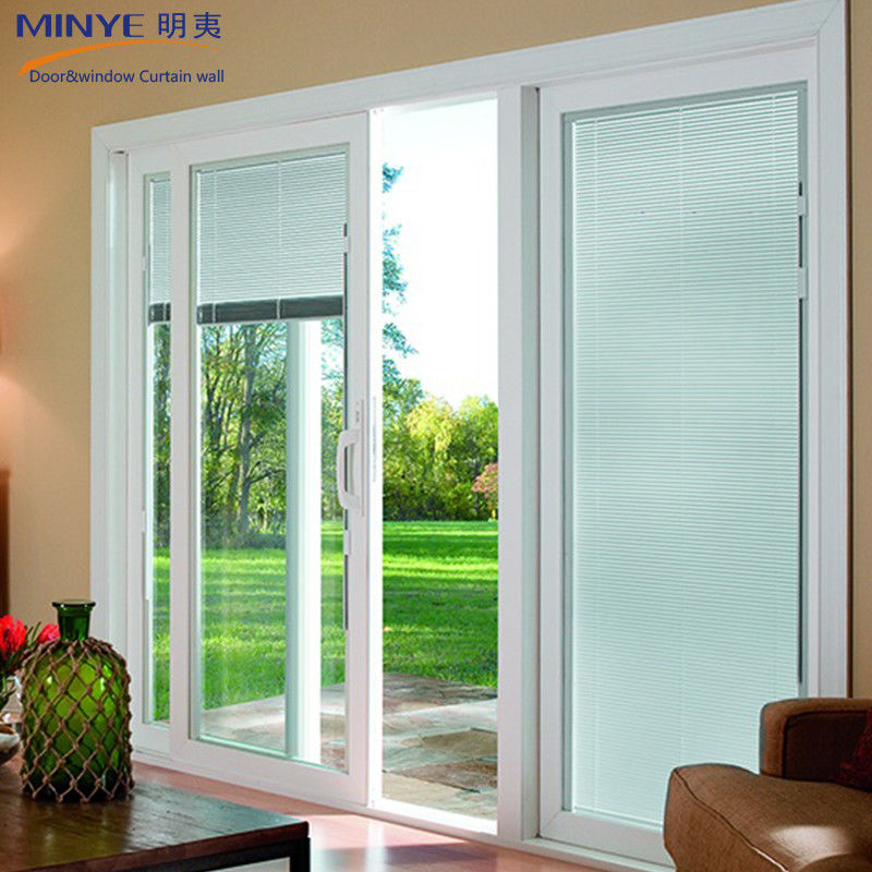 Porte en verre type PVC/UPVC Porte coulissante à double vitrage pour salle de bain et armoire de cuisine