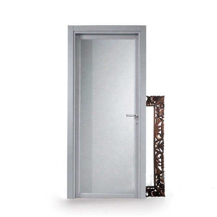 Porte en verre de salle de bain en aluminium de design moderne avec verre glacé durci OEM/ODM Disponible