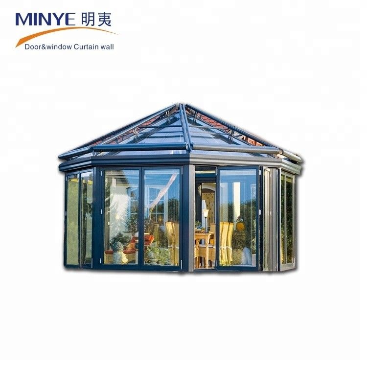 Jardin d'hiver à toit plat en aluminium salle de soleil avec taille personnalisée de Shanghai