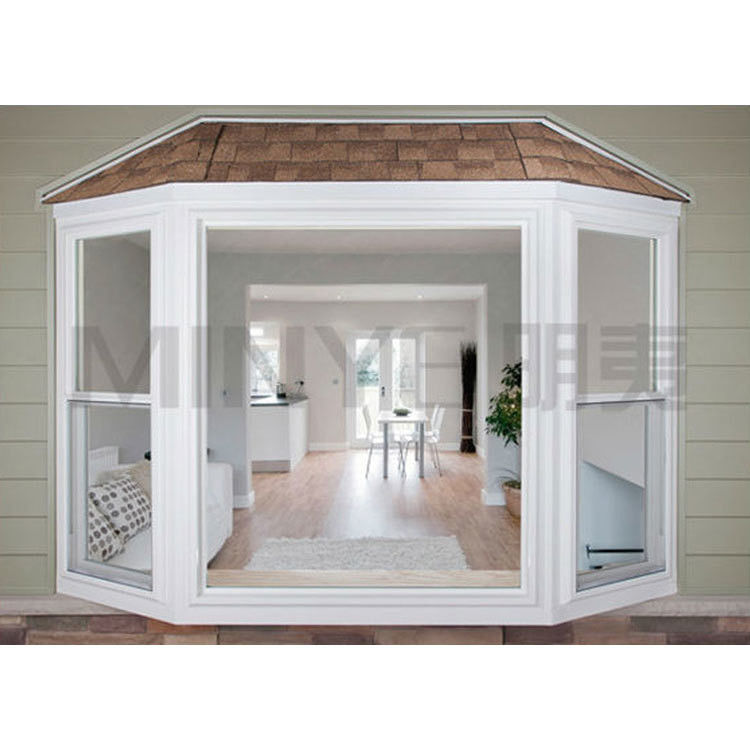 Brown Swing Open Style Vinyle PVC abordable Remplacement de fenêtres avec conception de fenêtre de baie