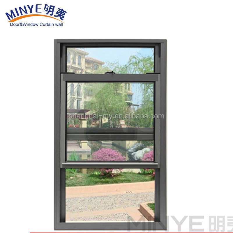1Épaisseur de profil.4 mm Aluminium fenêtre coulissante vers le haut avec design de gril