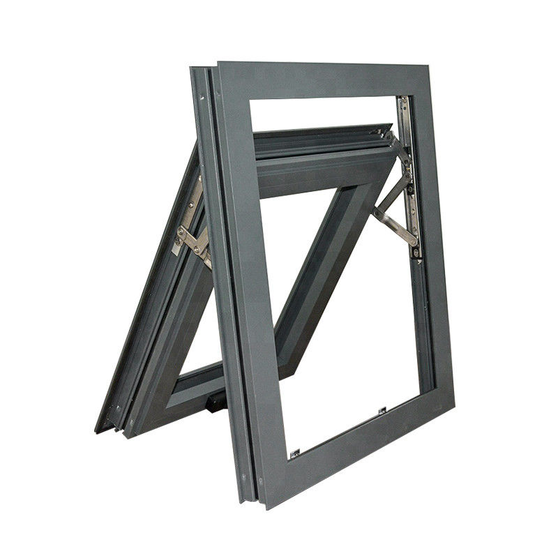 Fenêtre à auvents conjoints de 45 degrés avec cadre en aluminium d'une épaisseur de 1,4 mm et revêtement en poudre