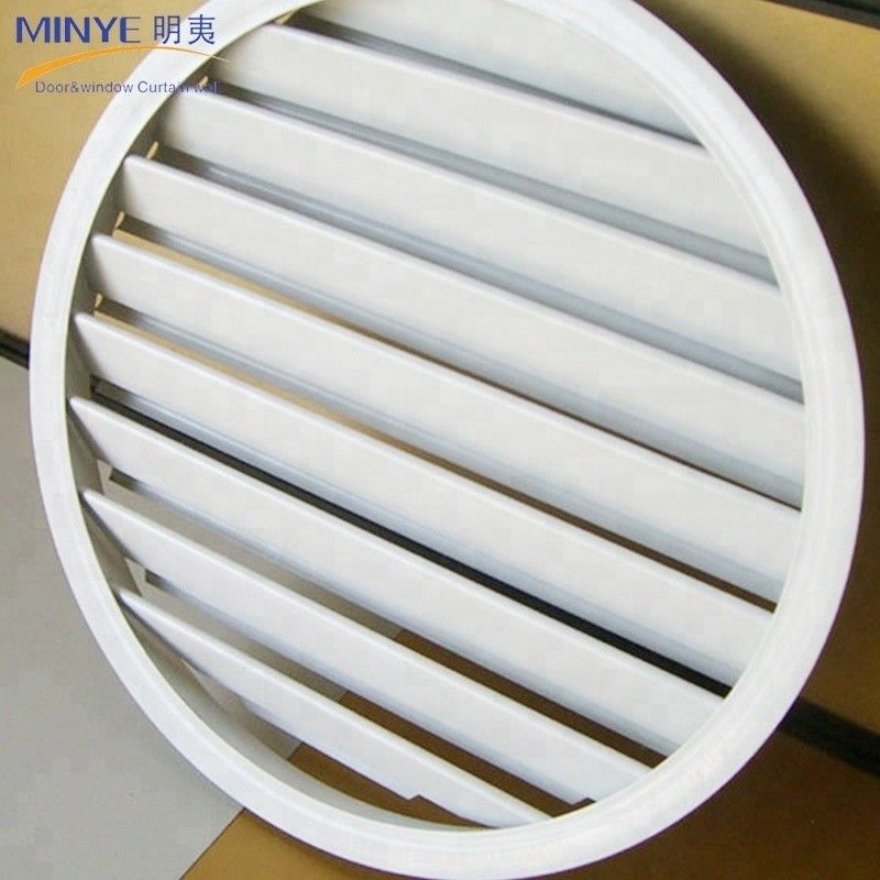Motifs d'ouverture horizontale Cadre d'aluminium Volets de conception ronde pour les volets circulaires