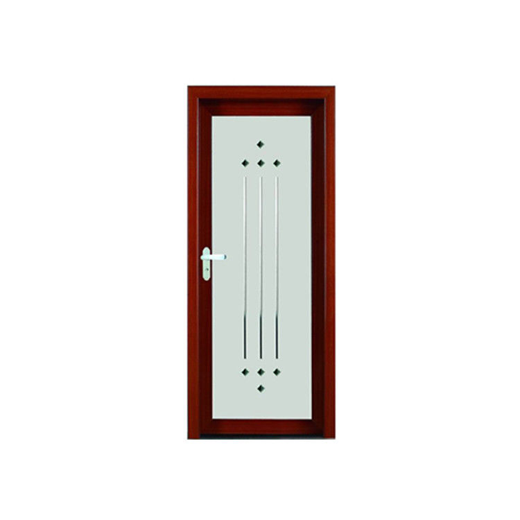 Porte intérieure en double vitrage double vitrage trempé avec cadre en PVC et décoration