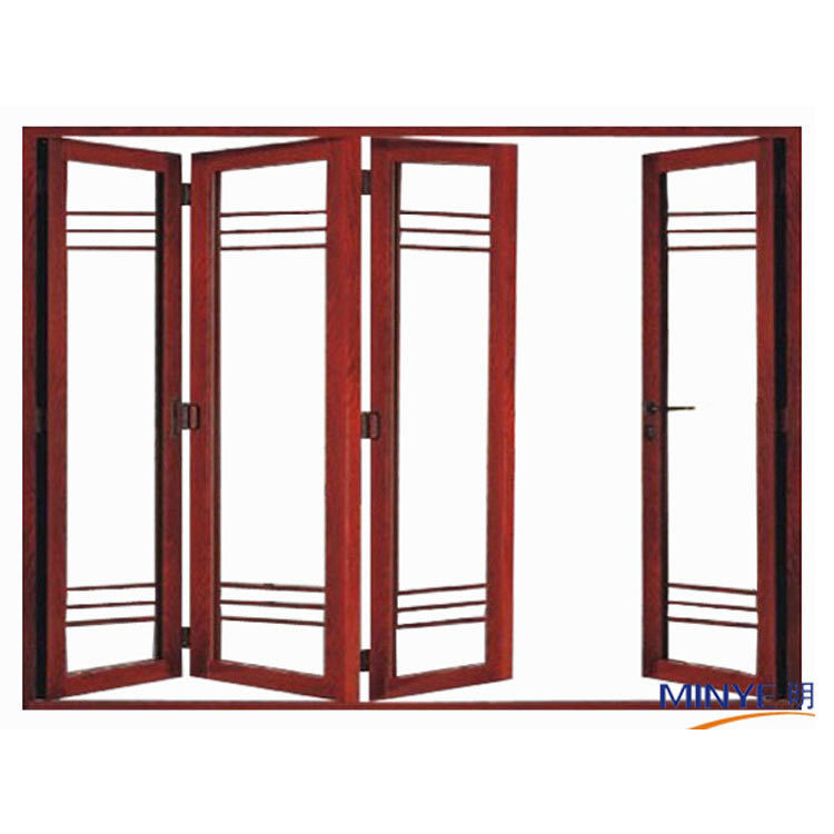 Porte coulissante bi-pliable sur mur de cloison insonorisé Porte d'accordéon finie durable