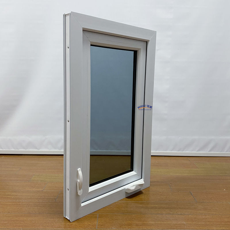 Rameau en plastique double fenêtre vitrée fenêtre en PVC pour le marché résidentiel de l'Amérique