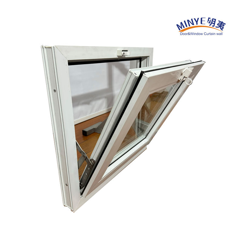 Double verre trempé UPVC Tilt Window dans le style moderne pour l'Australie cadre en plastique
