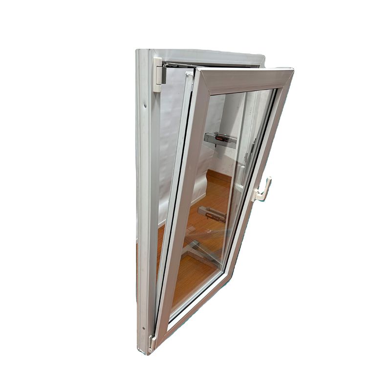 Kin Long Chine haut matériel PVC Tilt et tournez fenêtre avec double verre trempé