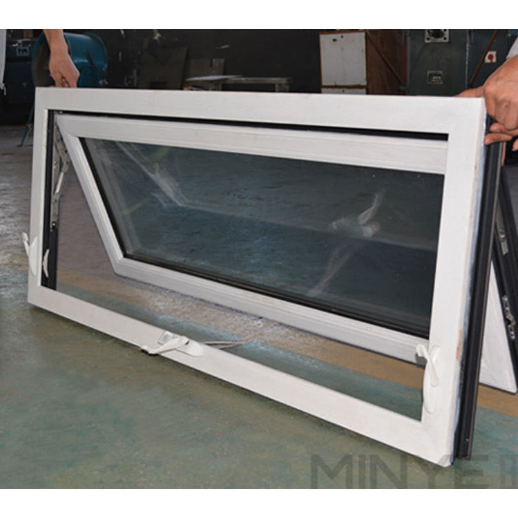 fenêtres en verre double trempé taille standard de fenêtre de salle de bain pour profil aluminium