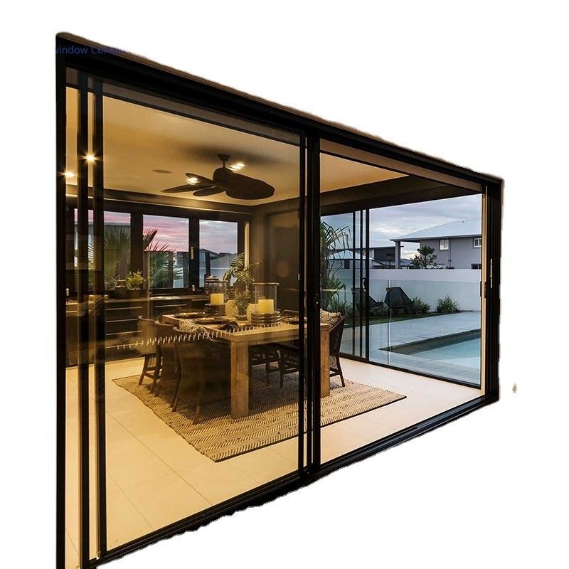 2Épaisseur du profil.0 mm Vitres coulissantes en aluminium moderne et portes pour l'intérieur