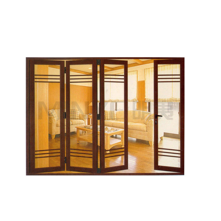 Couche d'isolation acoustique de conception allemande Porte principale en aluminium finie avec portes pliantes