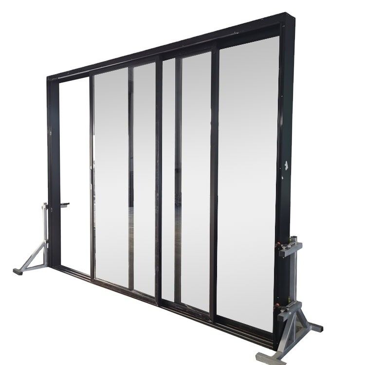 Porte coulissante en verre d'aluminium finie dans un style de design moderne pour la porte de patio de sécurité