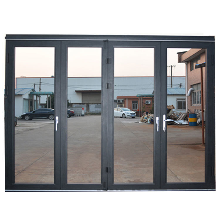 Allemagne Technique bande d'isolation Finie Éthiopie moderne Porte en verre pliable en aluminium extérieur