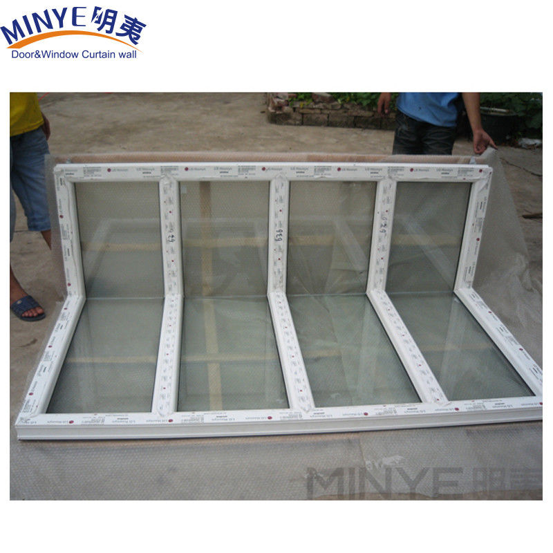 Fenêtres d'angle sans couture avec cadre en UPVC en aluminium/PVC renforcé à 90 degrés