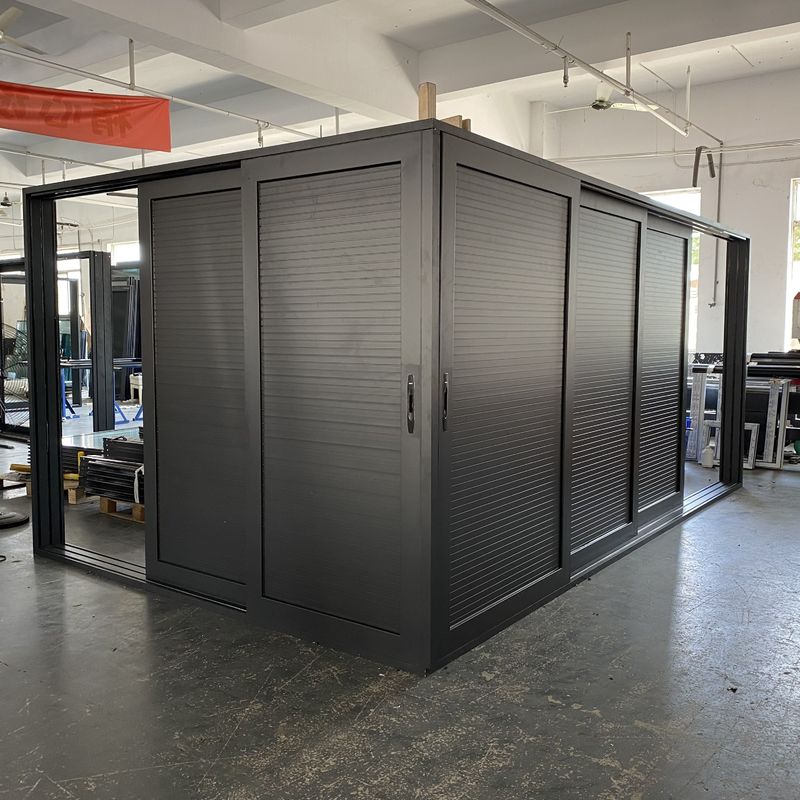 Entrée système de porte coussinée coulissante pour les portes de coin panoramique de patio finition en aluminium