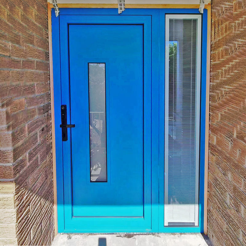 OEM personnalisé en alliage d'aluminium en verre Casement de porte d'entrée de verre Porte pour porte