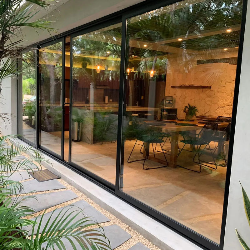Porte à empilement étanche à l'eau pour la maison patio conception isolant thermique insonorisé économiser l'énergie