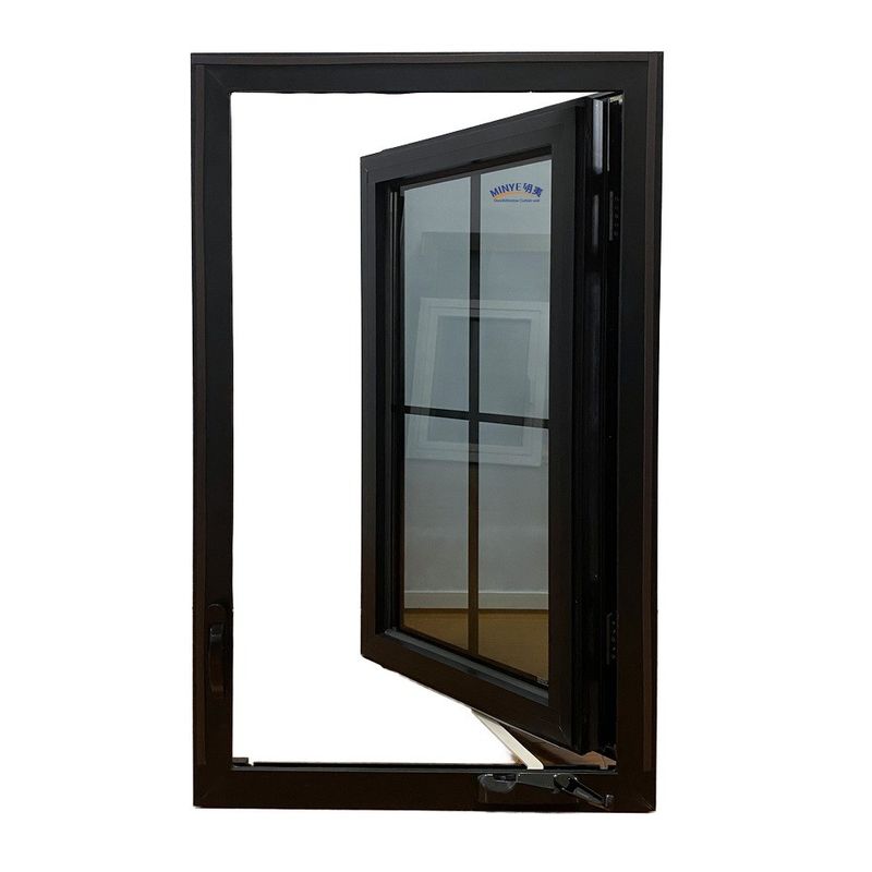 Style swing moderne simple isolant thermique et résistant à l'eau impact d'ouragan Français Design de fenêtres en verre d'aluminium