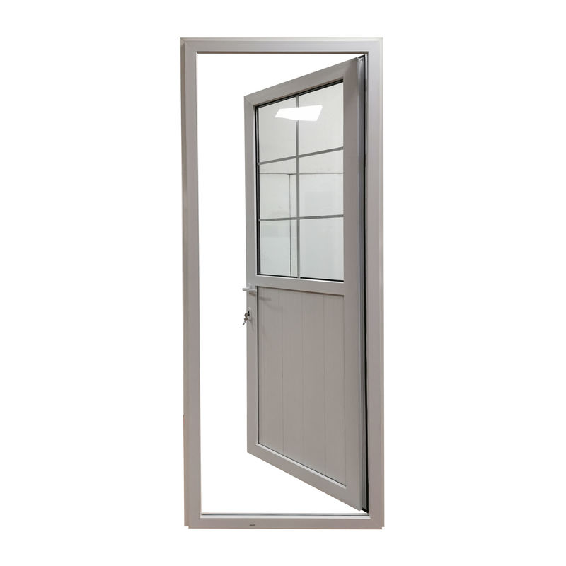 Taille personnalisée Hiseng Maison moderne résistant aux intempéries extérieur PVC Casement Porte upvc porte