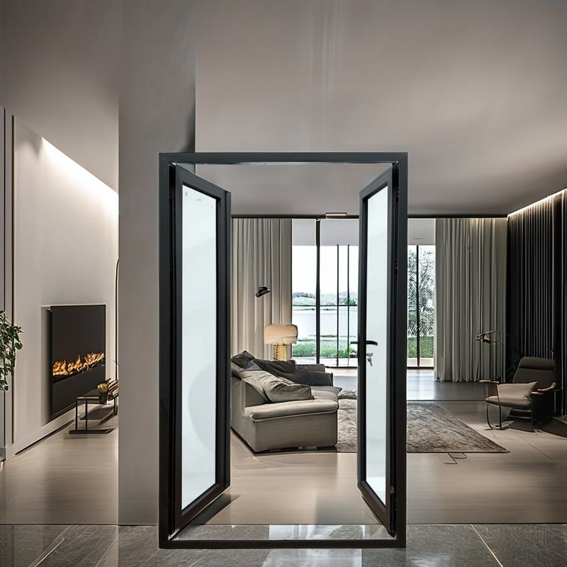 Des portes en alliage d'aluminium en blanc pour les acheteurs